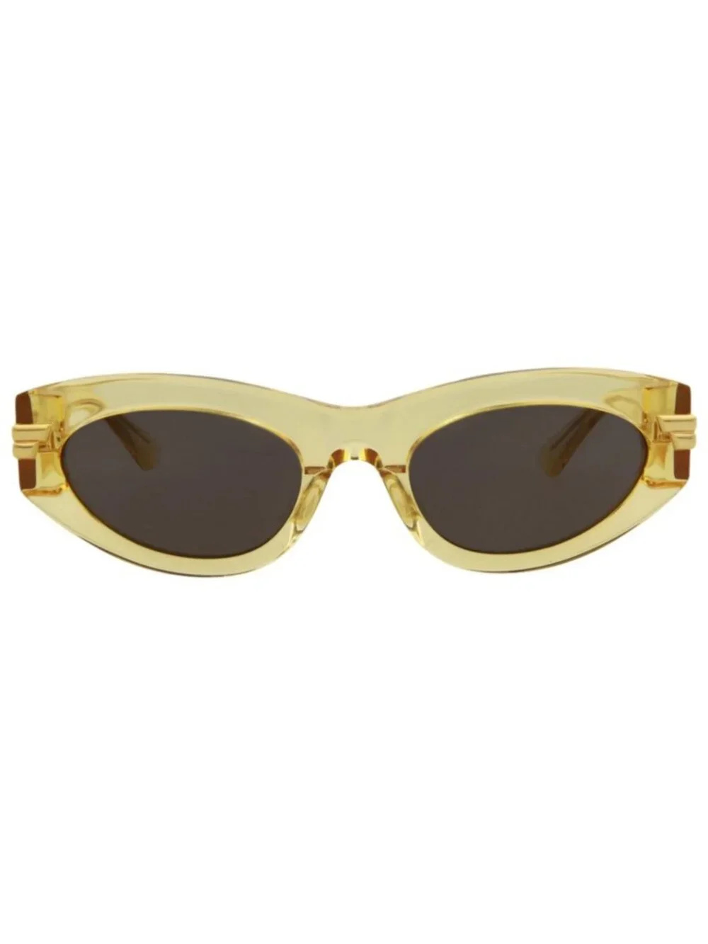 New Bottega Veneta Women's Sunglasses Cat Eye Acetate Frame Yellow Yellow Grey